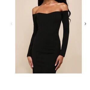 Black Off-the-shoulder Dress